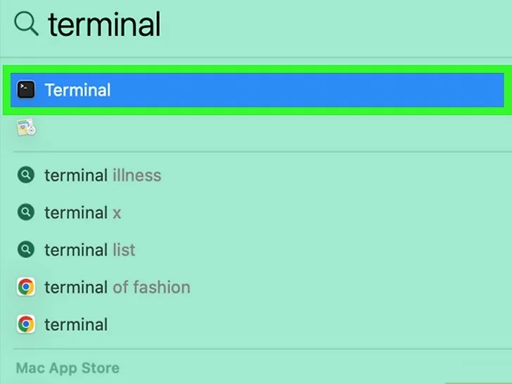 فتح Terminal